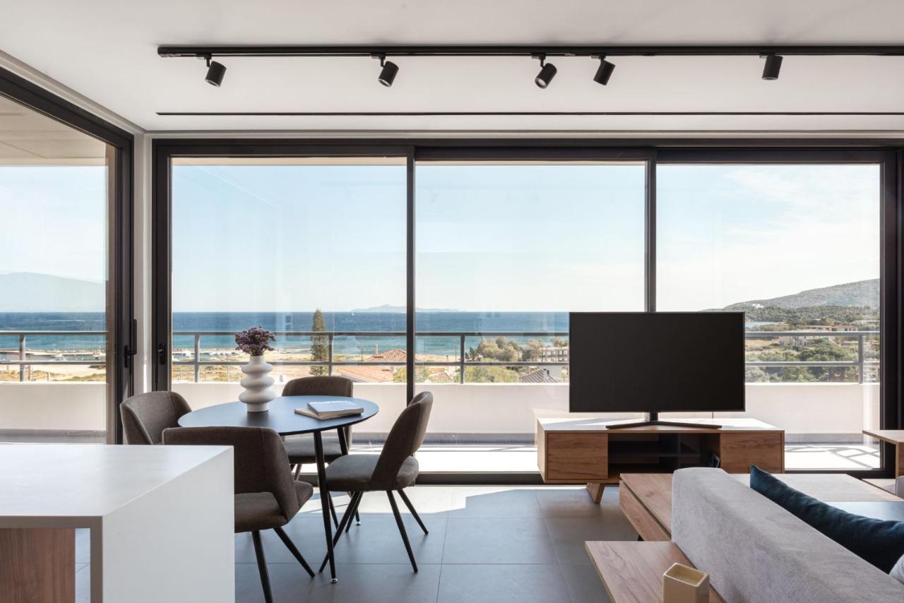 Sounio Panoramic Loft Lägenhet Sunion Exteriör bild