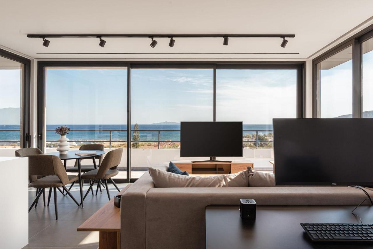 Sounio Panoramic Loft Lägenhet Sunion Exteriör bild