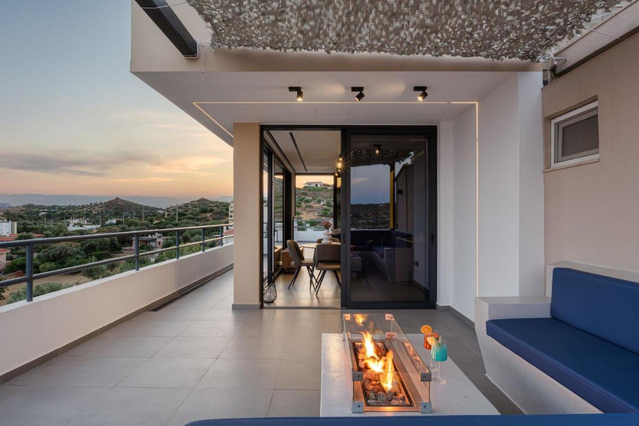 Sounio Panoramic Loft Lägenhet Sunion Exteriör bild