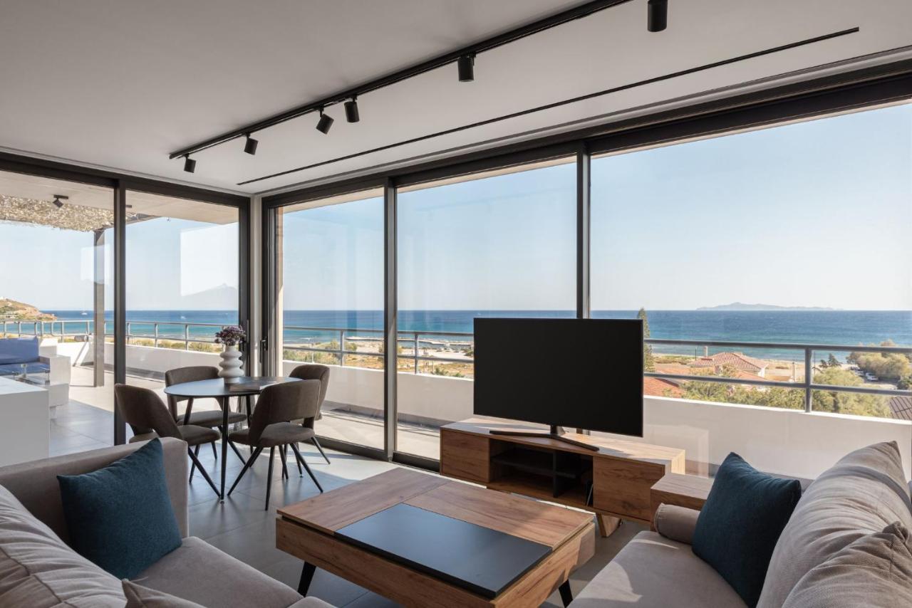 Sounio Panoramic Loft Lägenhet Sunion Exteriör bild