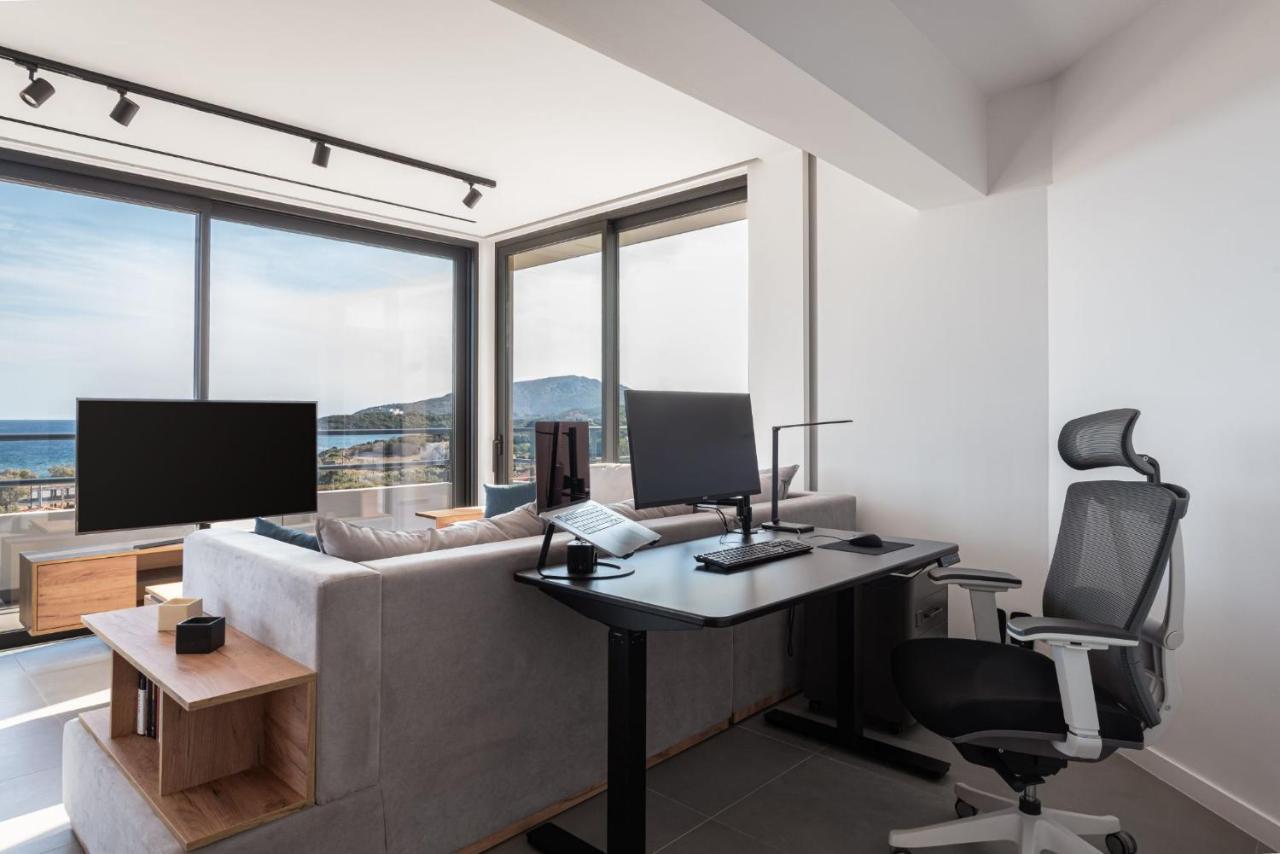 Sounio Panoramic Loft Lägenhet Sunion Exteriör bild